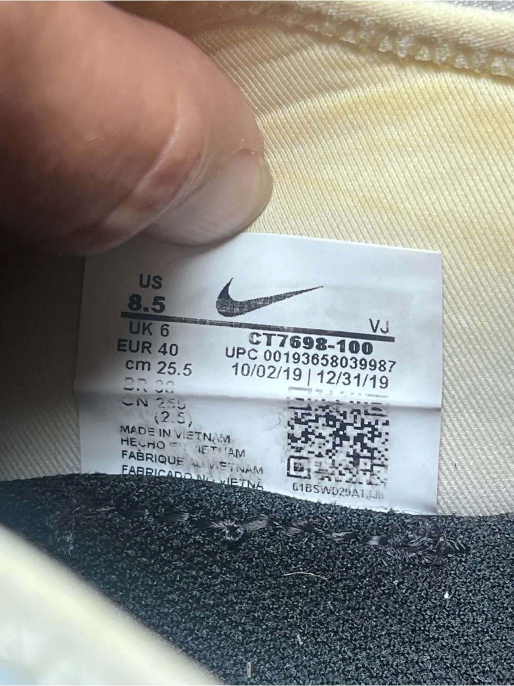 Nike translucent white